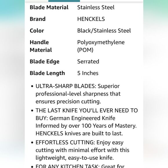 Henckels Dynamic 5" Serrated Kitchen Knife - Picture 7 of 8